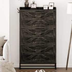 Shoe Cabinet, Entry Home Shoe Cabinet, Entrance Balcony Storage Cabinet, Large Capacity Shoe Rack, Grey (Option: Gray)