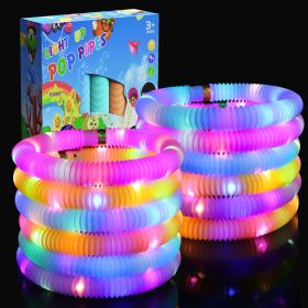 LED Glow In The Dark LED Light Party Pop Tubes For Christmas Holiday Party (style: 18pcs)
